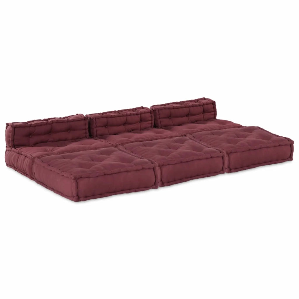 Unità di Divano Modulare 4 pcs Bordeaux Tessuto
