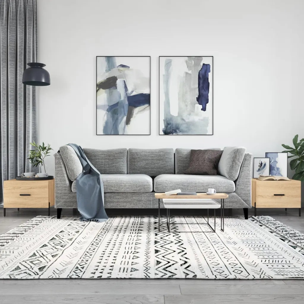 2 pz Tavolini salotto | Tavolino da caff¨¨ | Tavolino da Soggiorno Rovere Sonoma 50x50x40cm Legno Multistrato