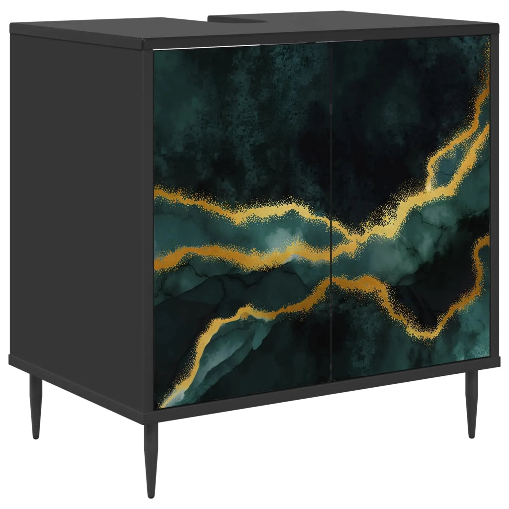 Mobile da Bagno WIJHE Rovere Nero 60 x 40 x 61 cm 8007414