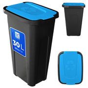 Cestino per rifiuti KADAX da 30 litri, contenitore per la raccolta differenziata con coperchio.