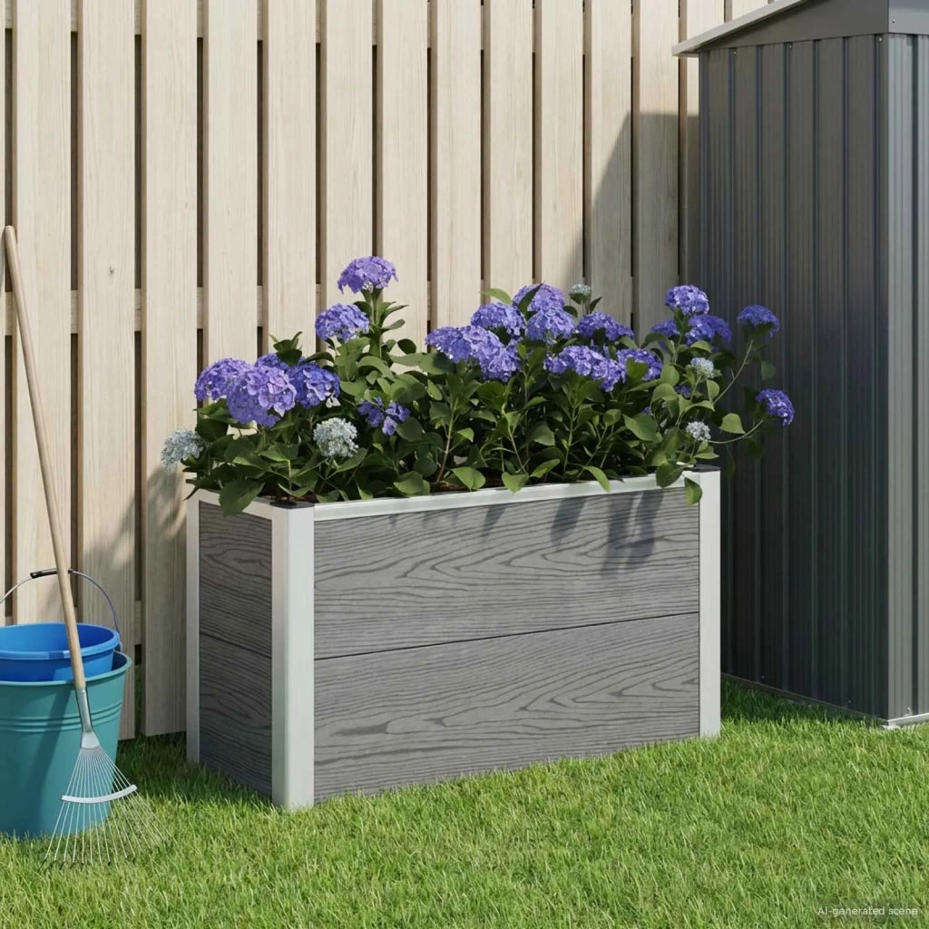 Fioriere | Cassetta per fiori | Letto rialzato da giardino Grigio 75 x 30 x 22 cm