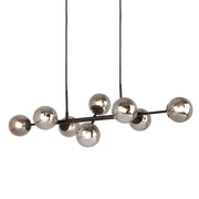Lampadario Italux Erimida industriale nero 8xG9 cromo