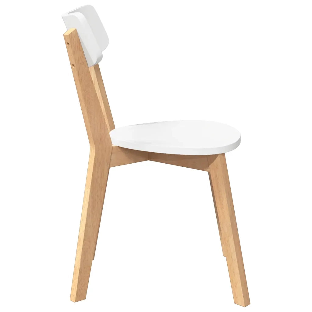 Sedie da Pranzo 2 pz in Legno Massello di Hevea