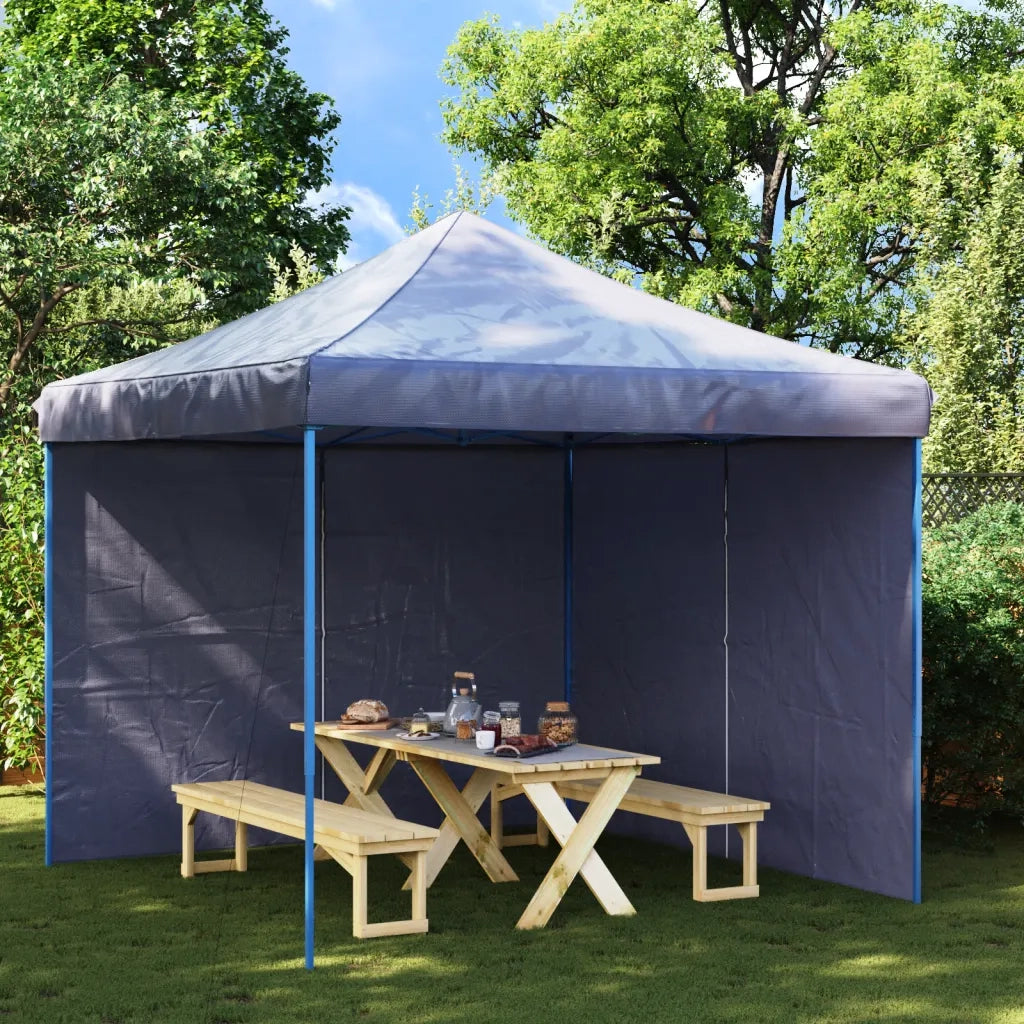 Parete per Tendostruttura in PE 2 pz con Cerniera Blu 45116