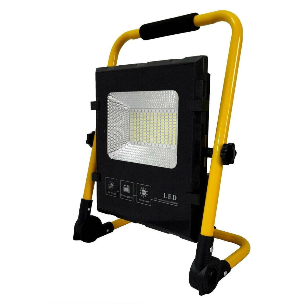Trade Shop - Faro Di Emergenza A Led 100w Con Pannello Solare Ricaricabile Torcia Sos -
