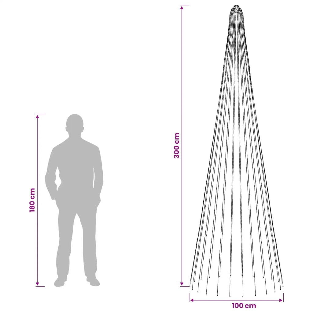 Luci per albero di Natale con picchetti 744 LED Bianco caldo e 42053545