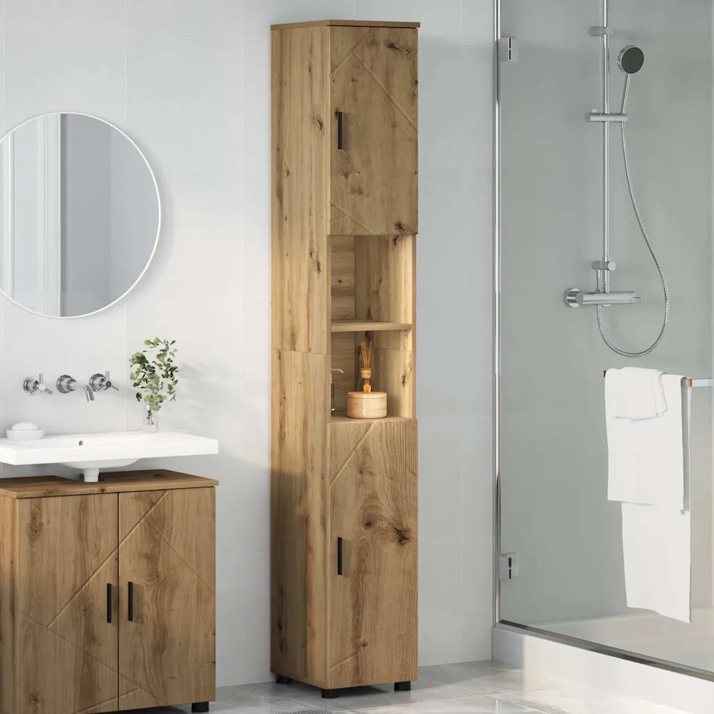 Mobile da Bagno con porta Rovere artigianale 30 x 35 x 192 cm 883343