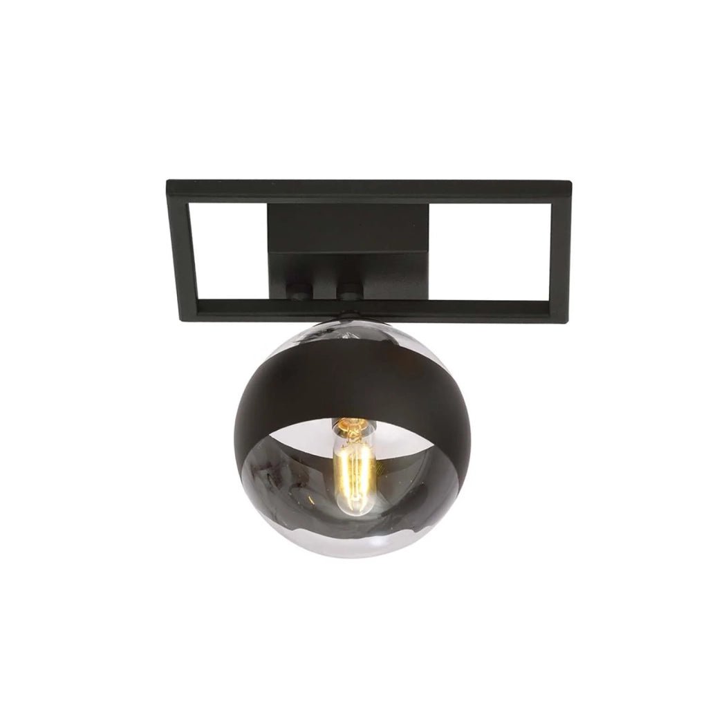 Plafoniera Moderna Perseo Acciaio Nero Mod5 Luce E14