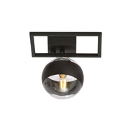 Plafoniera Moderna Perseo Acciaio Nero Mod5 Luce E14