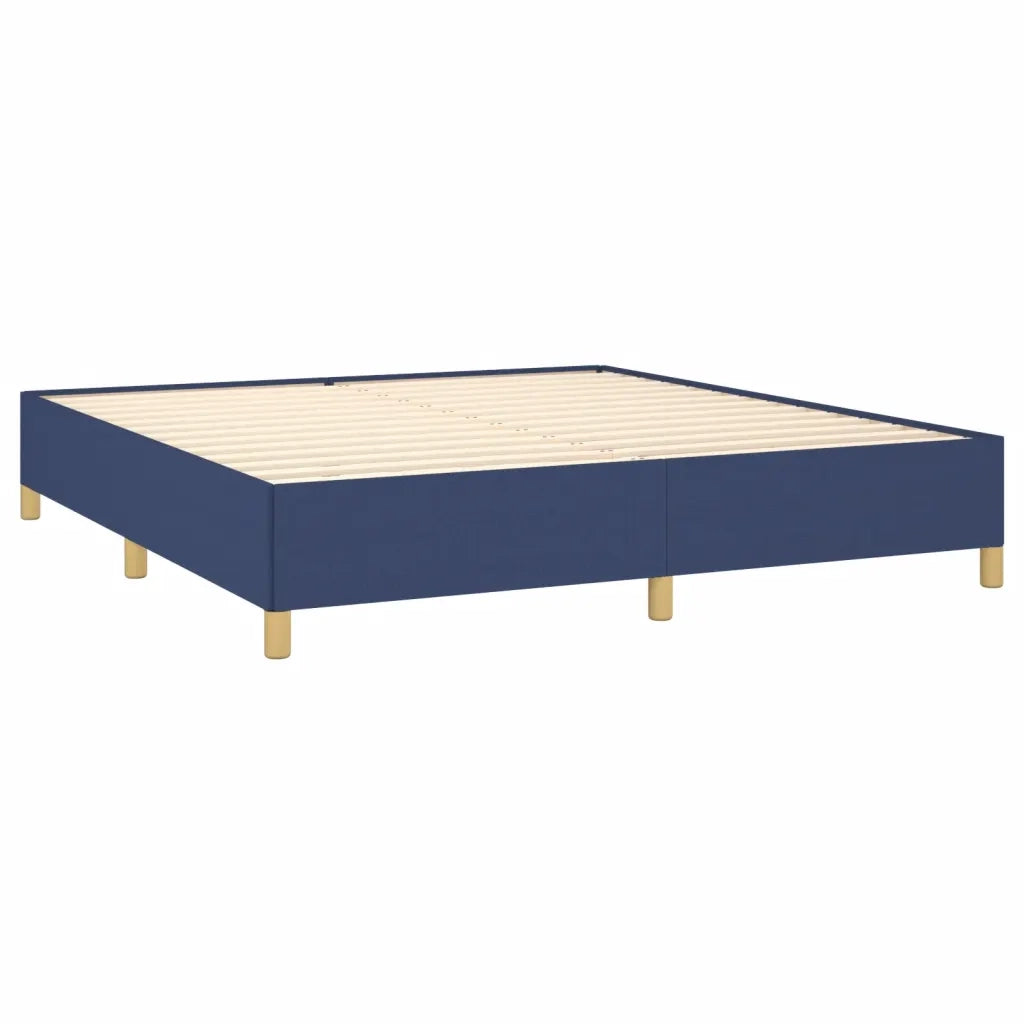Struttura Letto a Rete a Molle Blu 160x200 cm in Tessuto 3120975