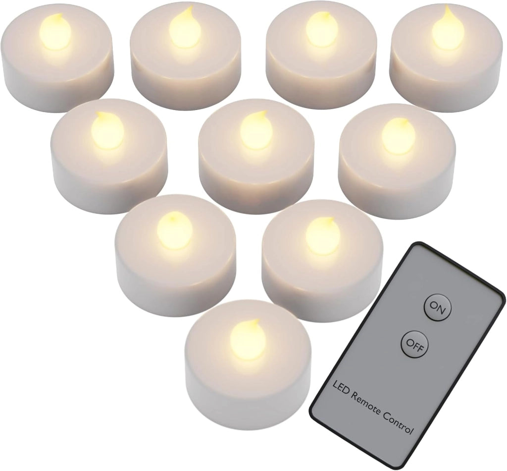 Deuba Monzana Candele LED 10 pz senza fiamma telecomando 37mm batterie incluse candela classe di efficienza energetica A
