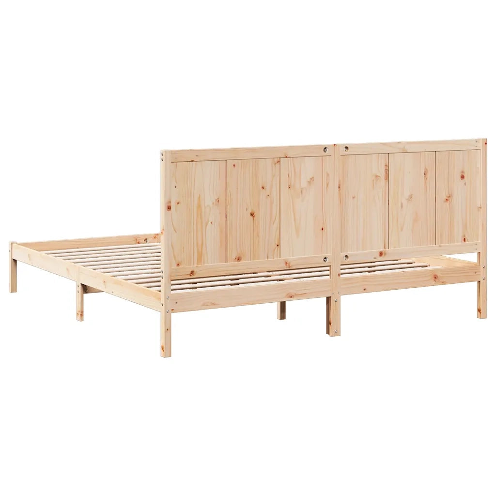 vidaXL Giroletto Extra Lungo senza Materasso 200x210 cm Legno Massello