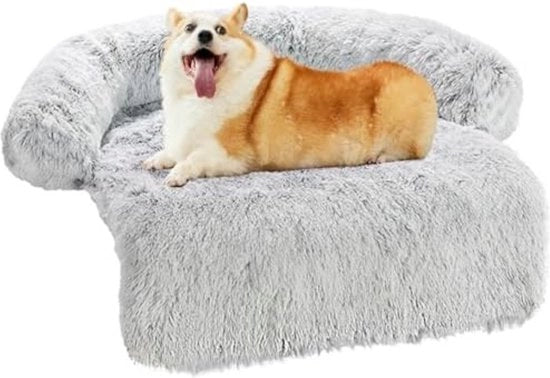 Cuscino per cani banco - Coperta per cani banco - Coperta per cani banco - Protezione per cani banco - Cuscino per cani per il divano - M(90cm x 90cm x 17cm)/Grigio