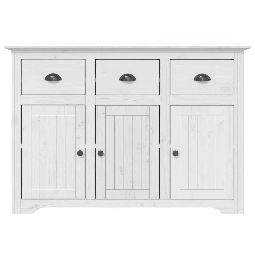 Credenza BODO 115,5x43x200,5 cm Legno Massello di Pino Bianco 3206451