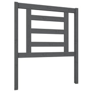 Testiera | Testata per Letto Grigia 81x4x100 cm in Legno Massello di Pino