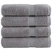 Asciugamani Premium SOLUND 4 pz Grigi 50x100 cm 600gsm