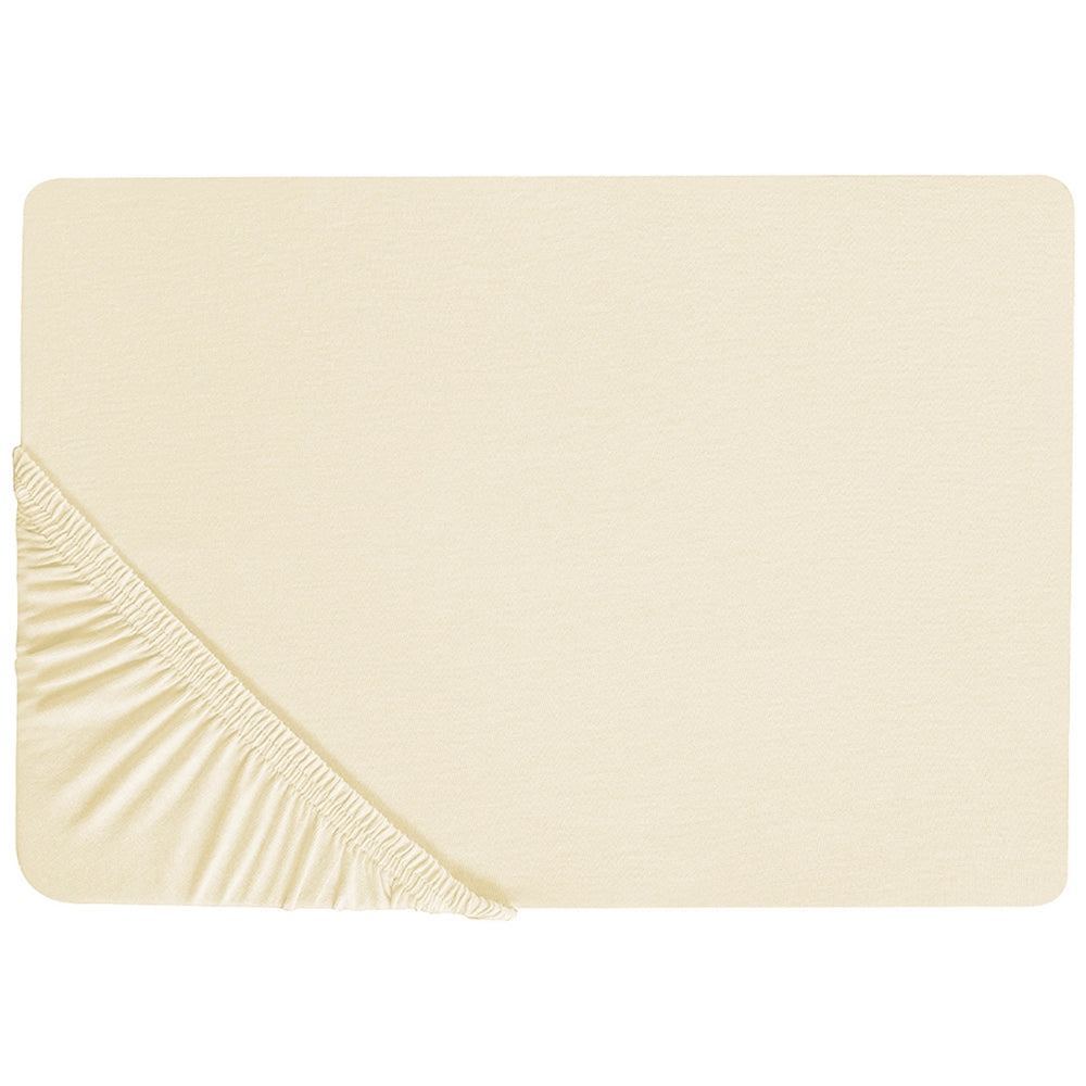 Lenzuolo con angoli cotone giallo 160 x 200 cm con bordi elastici modello classico a tinta unita camera da letto classica