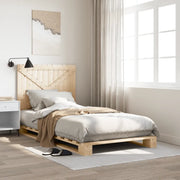 Giroletto con Testiera 100x200 cm Legno Massello di Pino