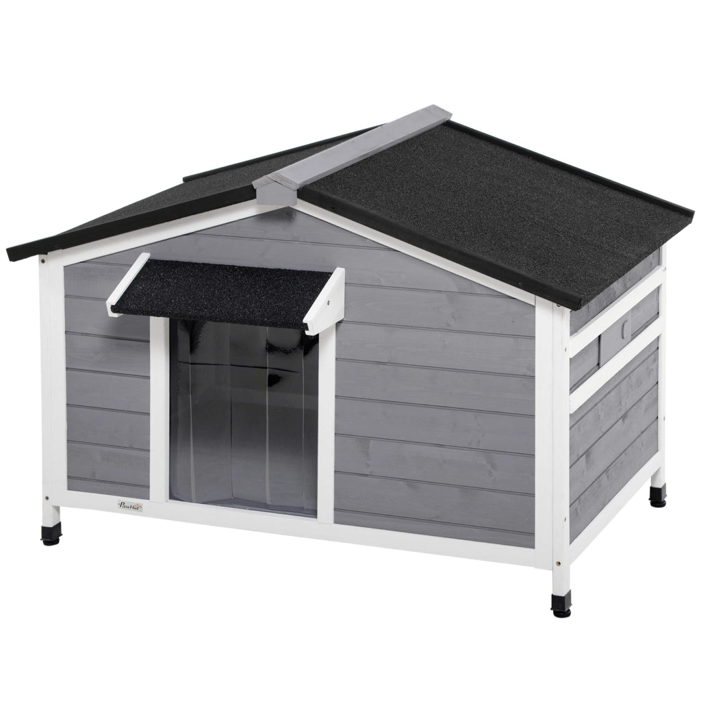 Casetta per Cani in Legno ¨C zephmum ¨C Grigio 109x79x72 cm