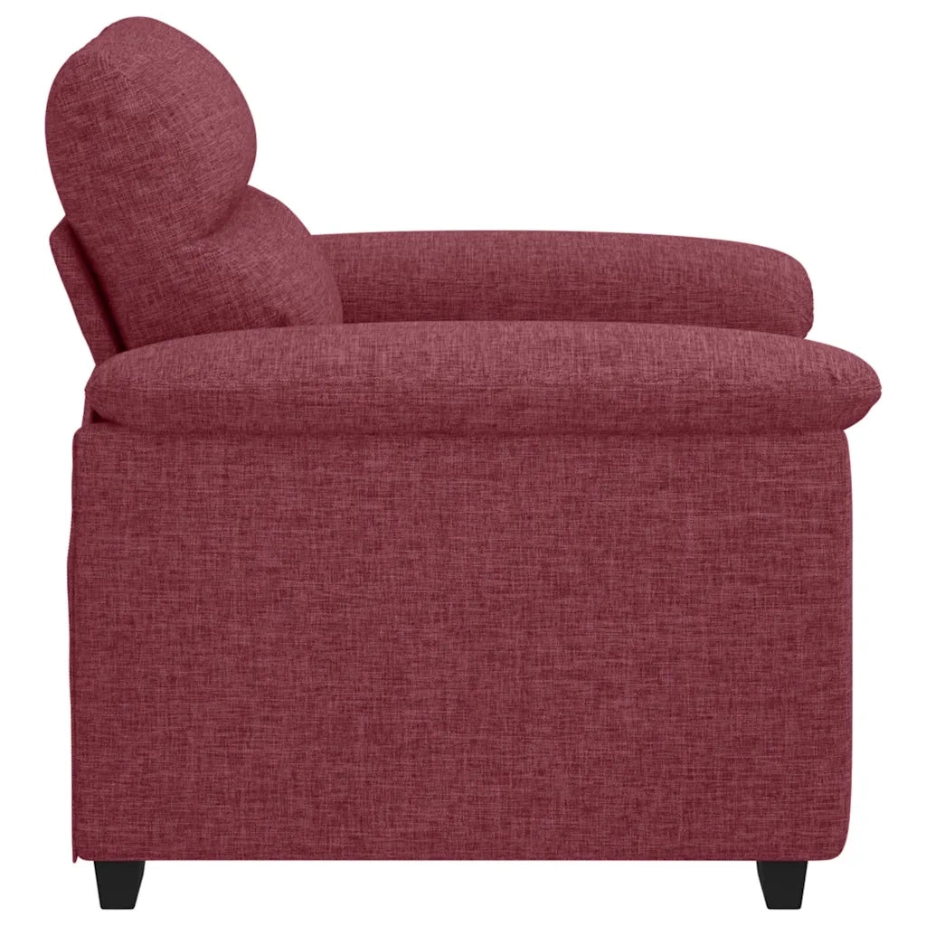 Divano Sedia-Poltrona Rosso Vino 100x81x84 cm in Tessuto