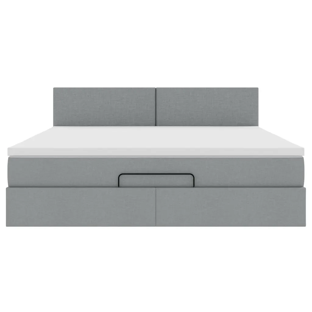 Struttura Letto Pouf con Materasso 180x200 cm in Tessuto