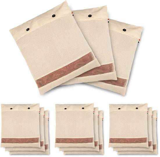 Saree Tote, Organizzatore di Abiti con Finestra a Maglia (16 x 14 pollici, Bianco Chiaro)