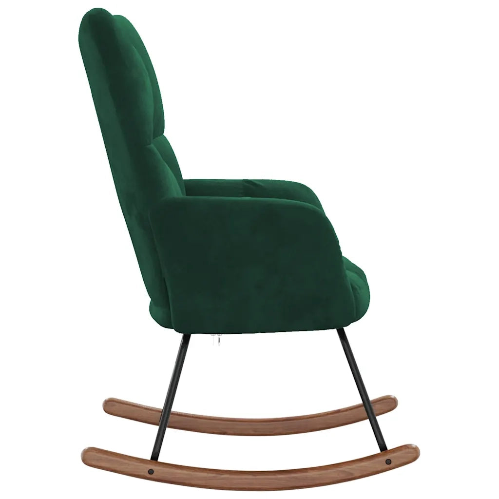 Sedia da Pranzo Verde Scuro in Velluto CFW9384816