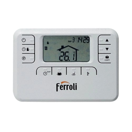 Cronotermostato ferroli Settimanale Riscaldamento Wifi - IOS e Android Batterie Stilo Programmazione Digitale 013011XA Connect