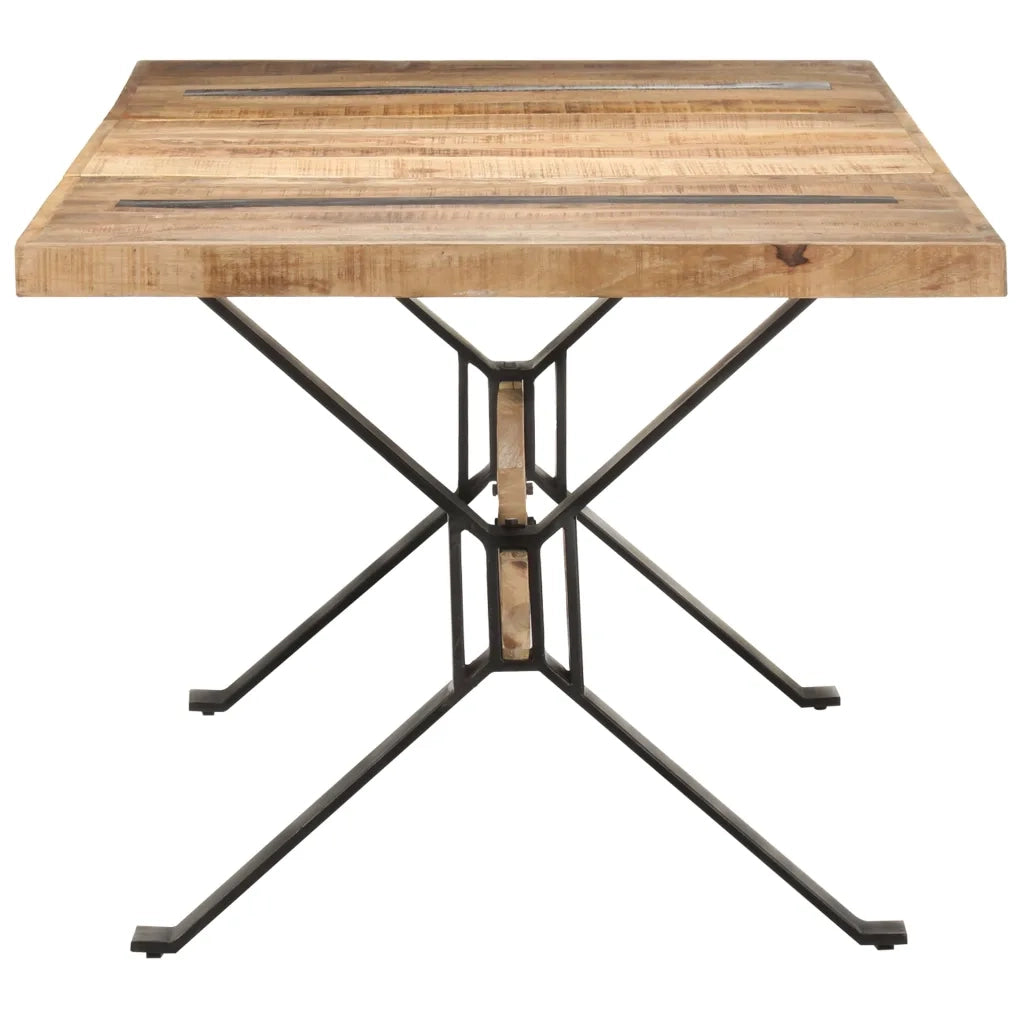 Tavolo da Pranzo 180x90x76 cm in Legno Massello di Mango Grezzo 321610