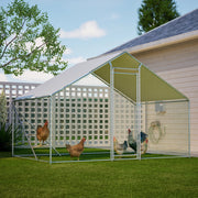 Recinto per polli in metallo 3 x 2 x 2 m con copertura PE