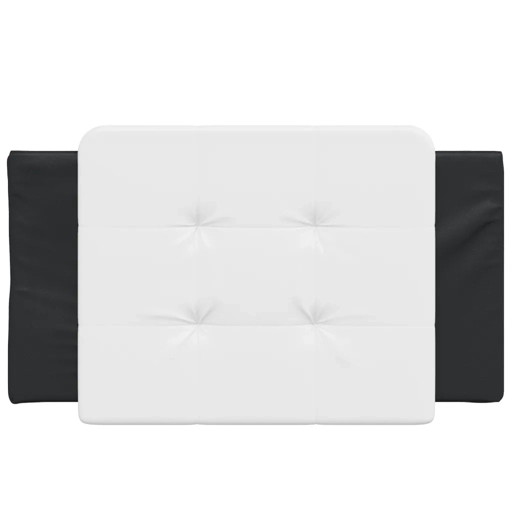Cuscino Testiera Nero e Bianco 90 cm in Similpelle