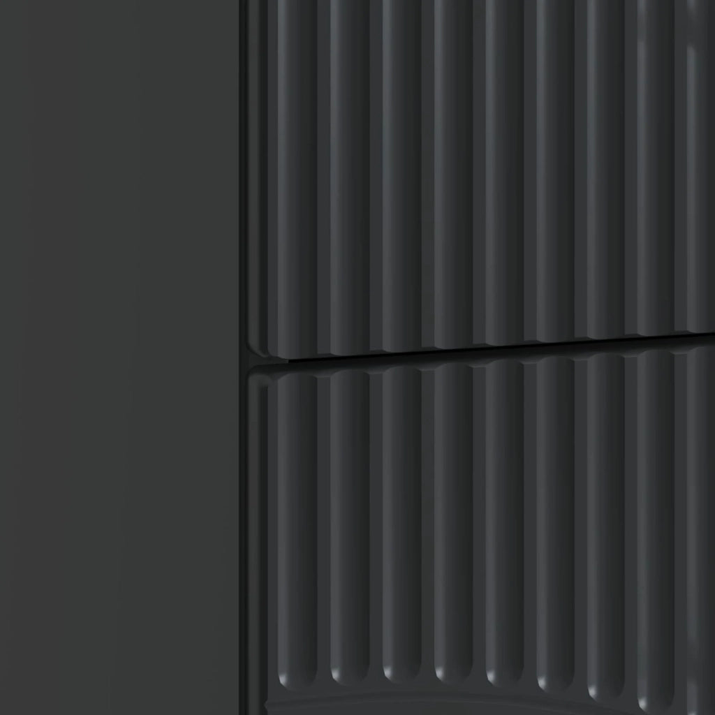 Armadio da Notte con cassetto 2 pcs Nero 43 x 34,5 x 44,5 cm