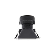 Pulcom Faretto LED da Incasso Quadrato 8W con Tecnologia Switch CCT Selezionabile 2700K 3200K 4000K Finitura Nero Opaco Fascio Luce 38 Gradi