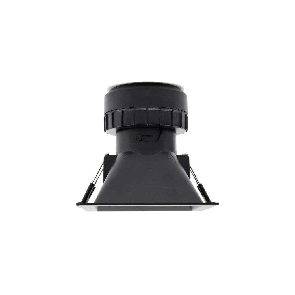 Pulcom Faretto LED da Incasso Quadrato 8W con Tecnologia Switch CCT Selezionabile 2700K 3200K 4000K Finitura Nero Opaco Fascio Luce 38 Gradi
