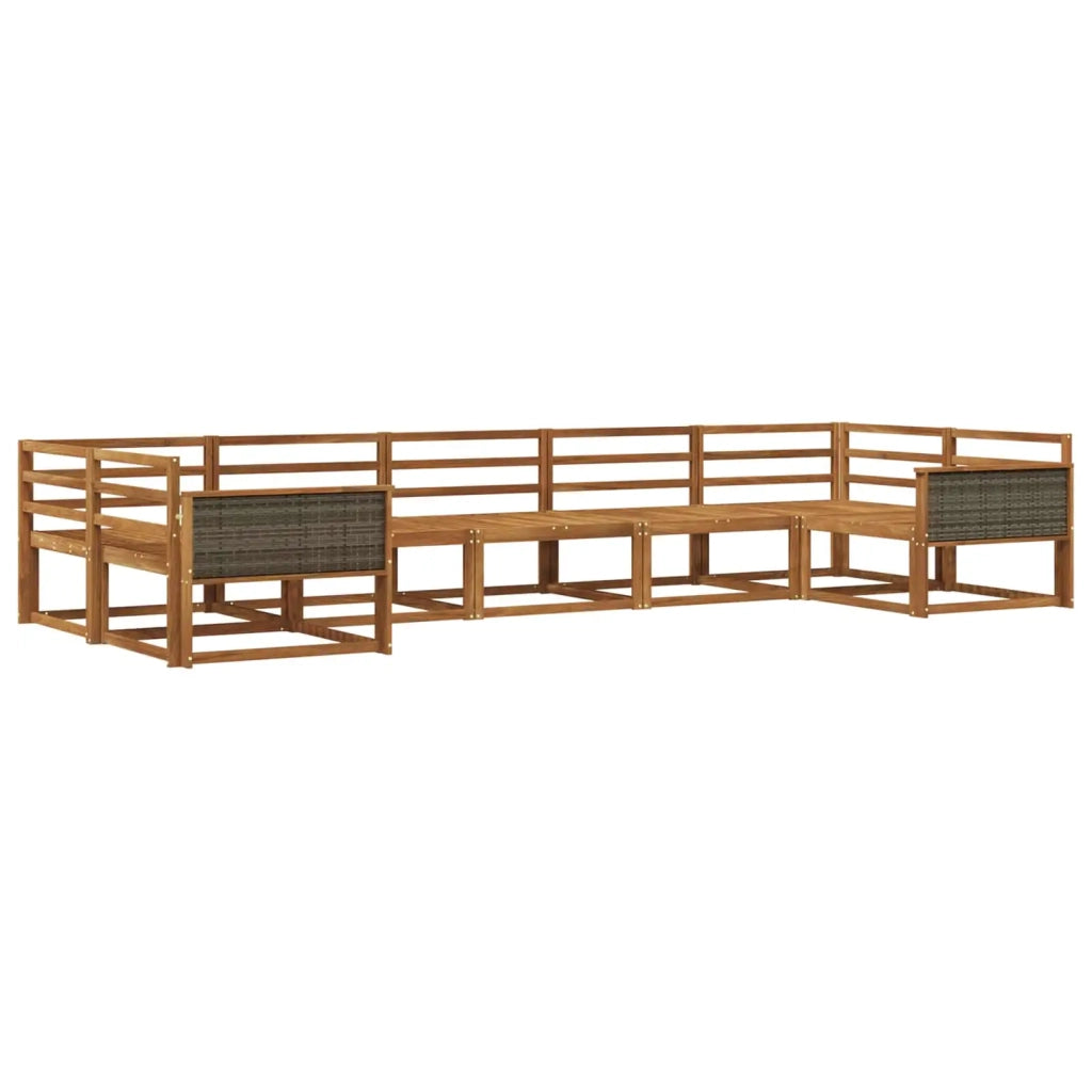 Set di divani da esterno 7 pcs Naturale 3382857