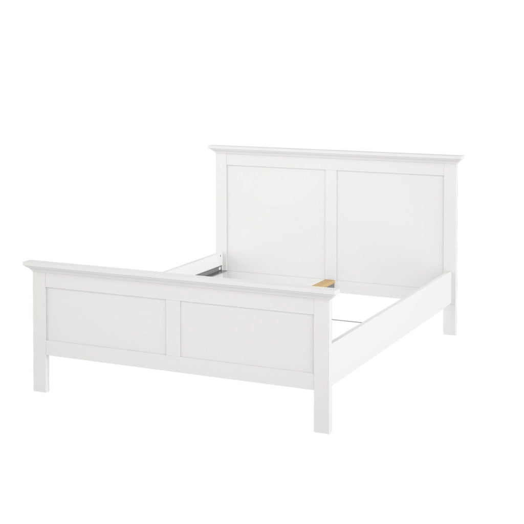Letto piazza e mezza Armungia, Sommier per camera da letto, Giroletto per stanza, Struttura porta materasso, 213x172 h110 cm, Bianco