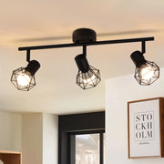 ZMH Faretto da soffitto Faretto da soffitto 4 fiamme Vintage Retro E14 Industry