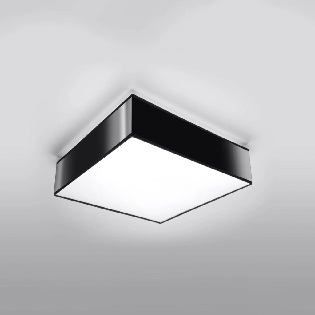 Plafoniera quadrata ANUBIS 35 cm nera 2xE27 Pure Lume