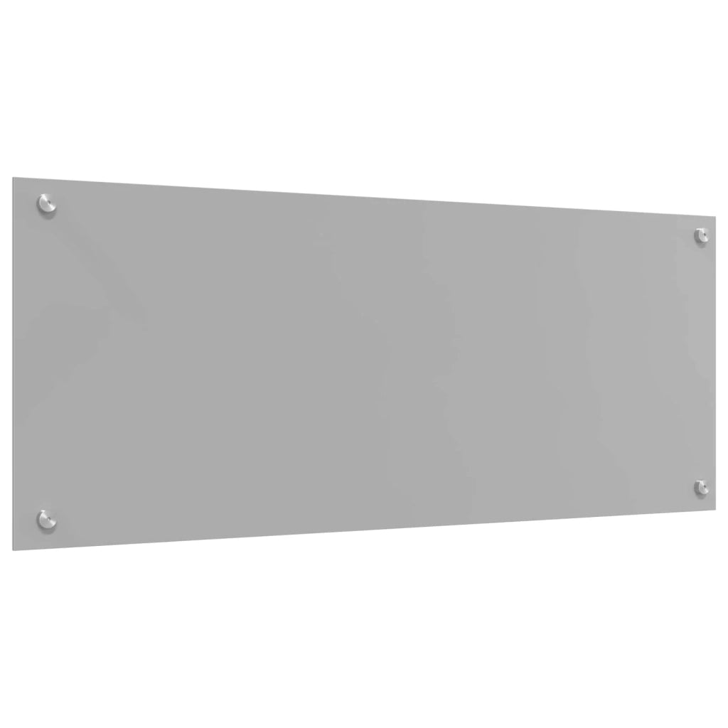 Paraschizzi da cucina moderno ed elegante 100 x 40 cm durevole resistente al calore design in vetro temperato grigio chiaro 02_0058444
