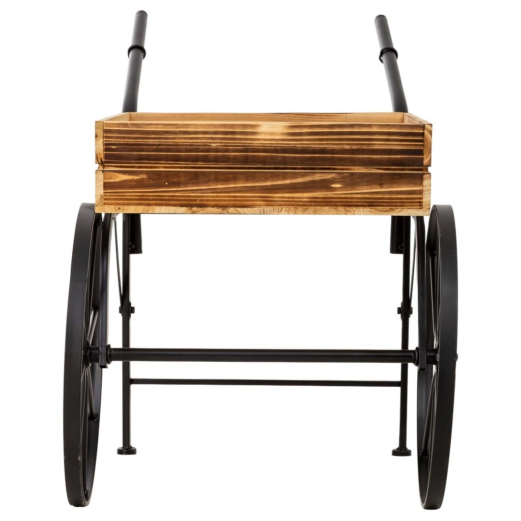 Carrello fioriera legno marrone 96x45x63h cm