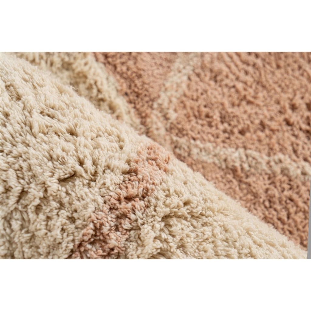 Tappeto in Cotone Mylen 225 Crema e Rosa Antico