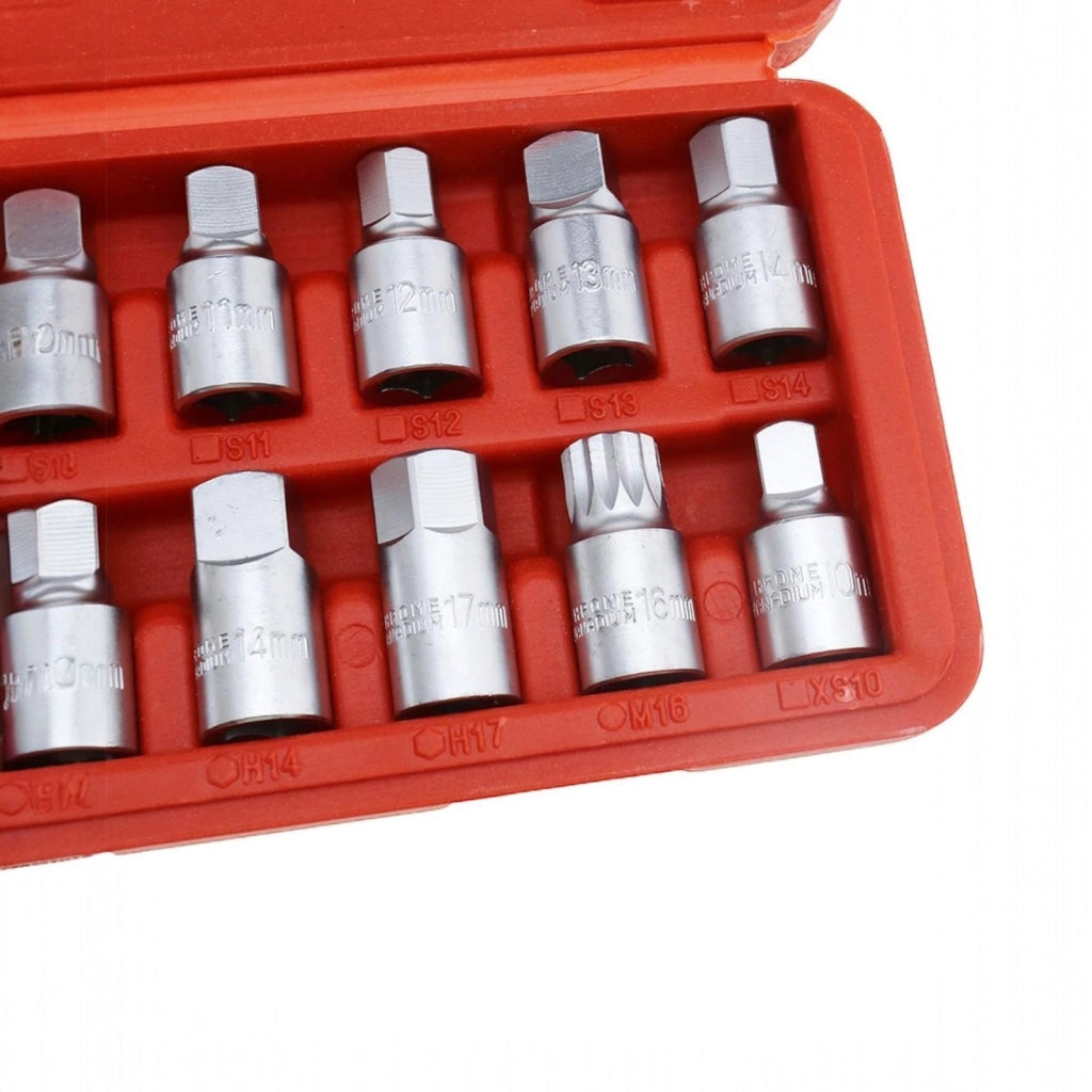 Set 21 Chiavi Bussola per Tappi Scarico Coppa Olio 3/8"+valigetta Art.867211