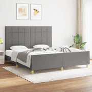 Giroletto senza Materasso Grigio Scuro 180x200 cm Tessuto 3125074