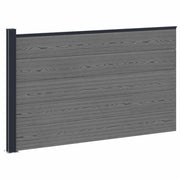 Pannello di Recinzione WPC e Alluminio Grigio 42039074