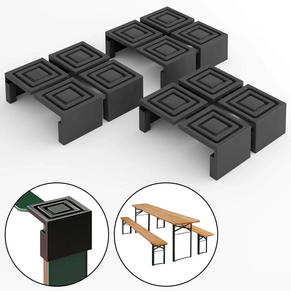 12 Piedini Antigraffio per Mobili Gommini Antiscivolo 3,3x3,3 Tappi Gambe Tavolo Sedie
