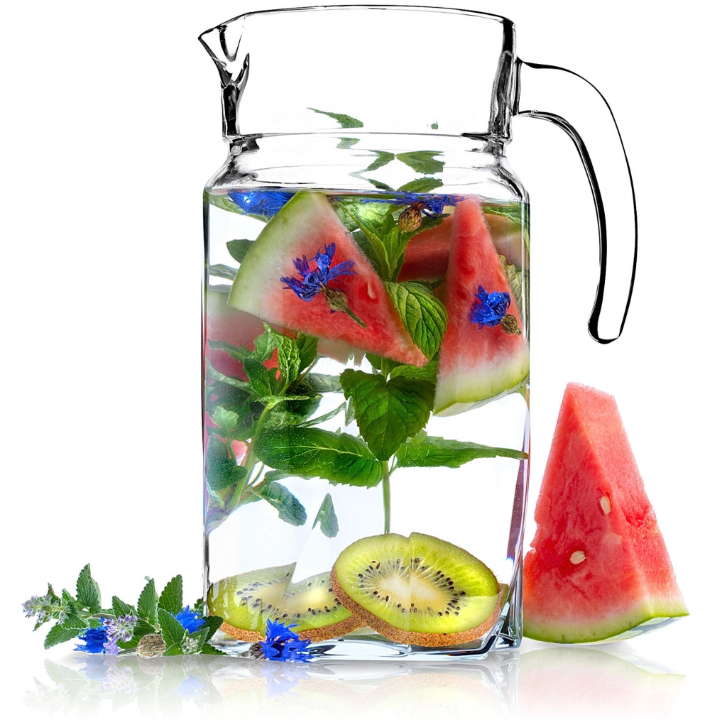 Caraffa in vetro KADAX per bevande, acqua, succhi di frutta, limonata, 1,7 l