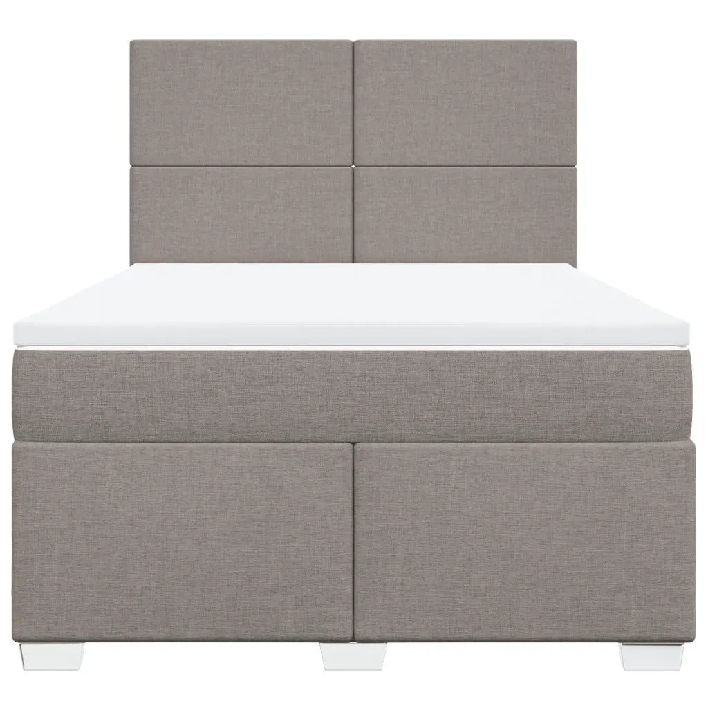 Giroletto a Molle con Materasso Tortora 160x200 cm in Tessuto