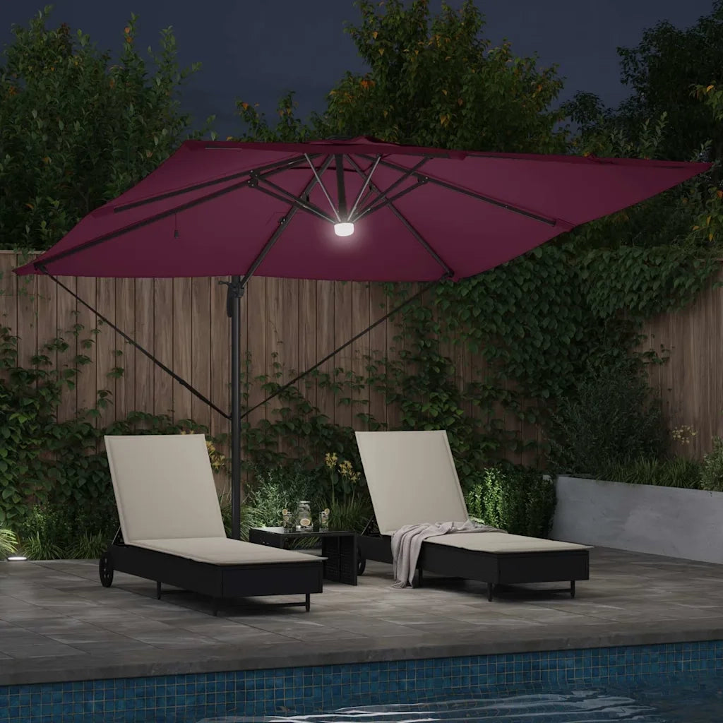 Parasol Roma Rosso 286 x 284 x 270 cm Alluminio e Poliestere 42003357