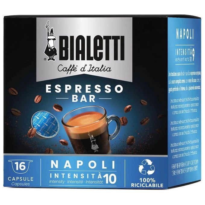 Bialetti Napoli Capsule caffè Tostatura scura 16 pz