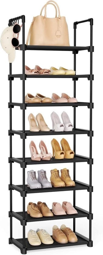 Scaffale a muro per 16 pair di scarpe - Spazia poco e è stretto - Adatto per la conservazione di scarpe in ingresso, camera da letto e armadio